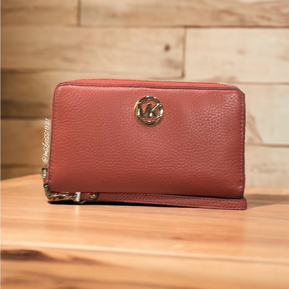 Michael Kors Voyager Leather Tote + Wallet in  Cinnamon BRAND NEW - Picture 8 of 10